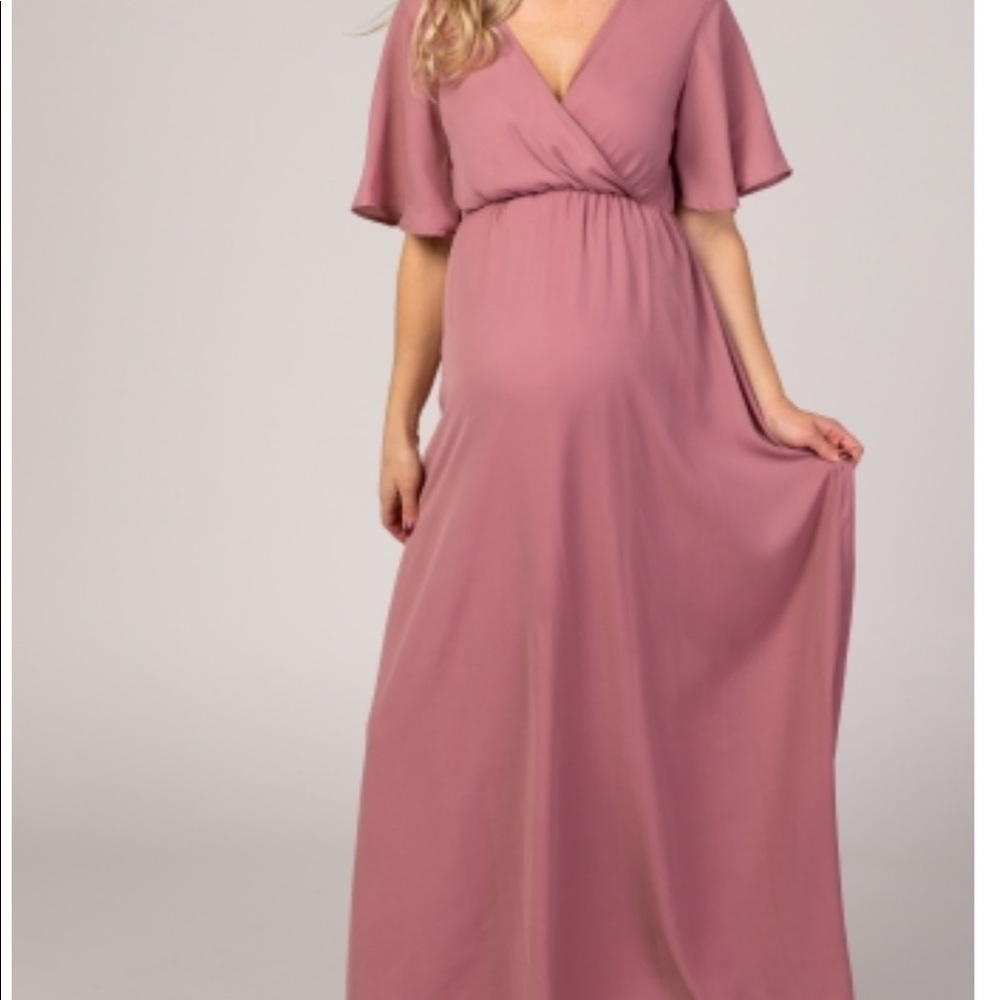 Pink blush maternity dress. Excellent condition!